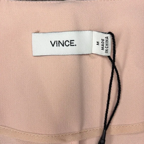 Vince Women's Pink Light Pink Sleeveless Zipper Top Size medium - Picture 5 of 6